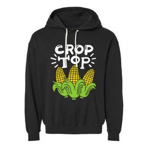 Corn Crop Top Garment-Dyed Fleece Hoodie