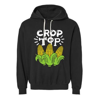 Corn Crop Top Garment-Dyed Fleece Hoodie