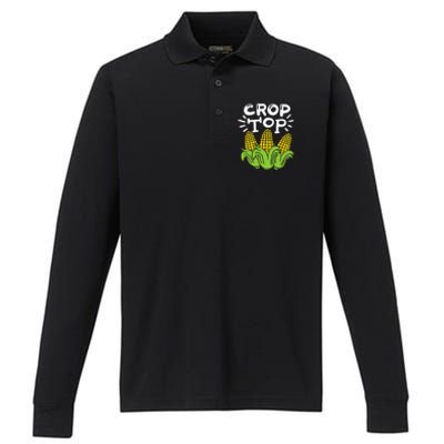 Corn Crop Top Performance Long Sleeve Polo