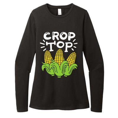 Corn Crop Top Womens CVC Long Sleeve Shirt