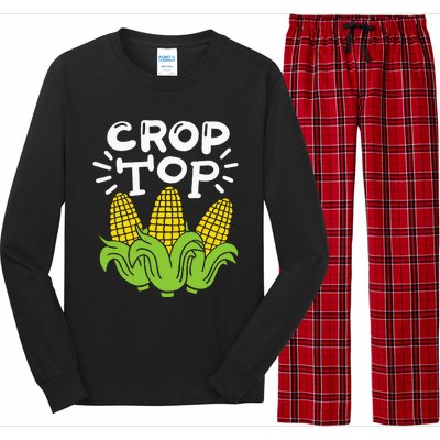 Corn Crop Top Long Sleeve Pajama Set