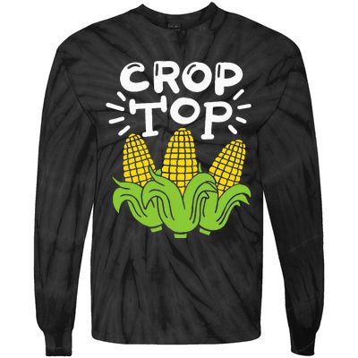 Corn Crop Top Tie-Dye Long Sleeve Shirt