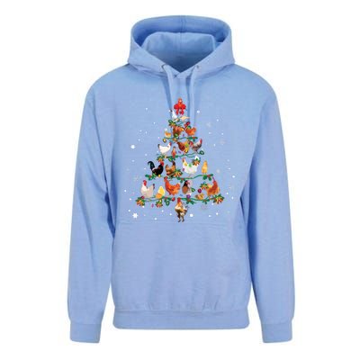 Chicken Christmas Tree Ornament Decor Xmas Long Sleeve Unisex Surf Hoodie