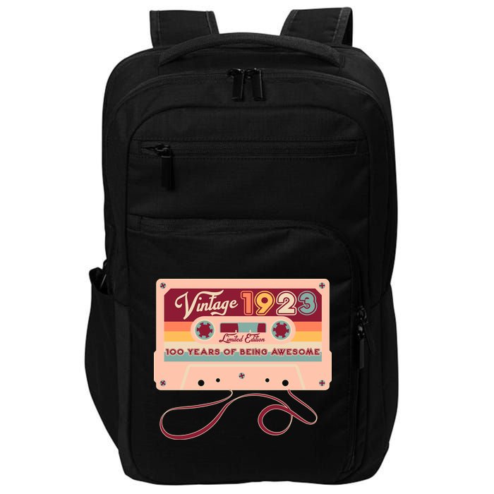 Cute Cassette Tape Limited Edition Vintage 1923 100 Years Of Being Awesome Impact Tech Backpack