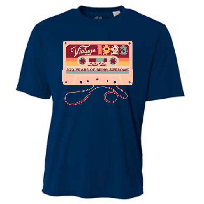 Cute Cassette Tape Limited Edition Vintage 1923 100 Years Of Being Awesome Cooling Performance Crew T-Shirt