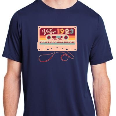 Cute Cassette Tape Limited Edition Vintage 1923 100 Years Of Being Awesome Adult ChromaSoft Performance T-Shirt