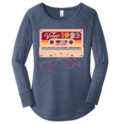 Cute Cassette Tape Limited Edition Vintage 1923 100 Years Of Being Awesome Women's Perfect Tri Tunic Long Sleeve Shirt