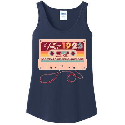 Cute Cassette Tape Limited Edition Vintage 1923 100 Years Of Being Awesome Ladies Essential Tank