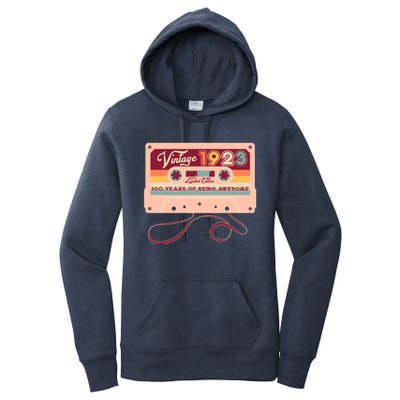 Cute Cassette Tape Limited Edition Vintage 1923 100 Years Of Being Awesome Women's Pullover Hoodie