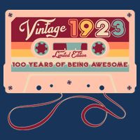 Cute Cassette Tape Limited Edition Vintage 1923 100 Years Of Being Awesome Womens Tank Top
