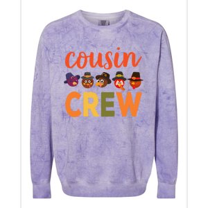 Cousin Crew Thanksgiving Great Gift Cool Gift Colorblast Crewneck Sweatshirt