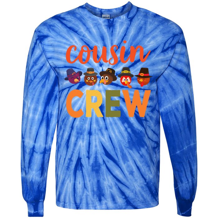 Cousin Crew Thanksgiving Great Gift Cool Gift Tie-Dye Long Sleeve Shirt