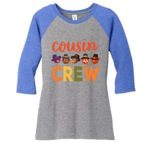 Cousin Crew Thanksgiving Great Gift Cool Gift Women's Tri-Blend 3/4-Sleeve Raglan Shirt