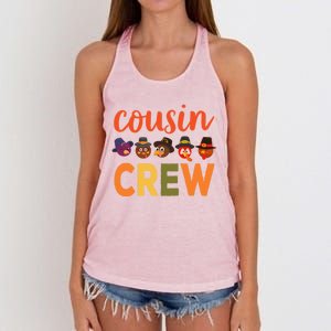 Cousin Crew Thanksgiving Great Gift Cool Gift Women's Knotted Racerback Tank