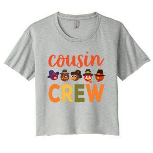 Cousin Crew Thanksgiving Great Gift Cool Gift Women's Crop Top Tee