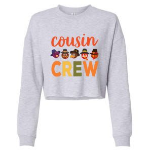 Cousin Crew Thanksgiving Great Gift Cool Gift Cropped Pullover Crew