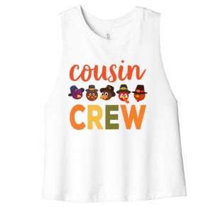 Cousin Crew Thanksgiving Great Gift Cool Gift Women's Racerback Cropped Tank