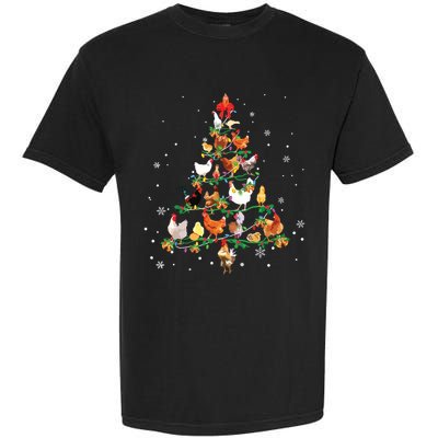 Chicken Christmas Tree Ornament Decor Xmas Garment-Dyed Heavyweight T-Shirt