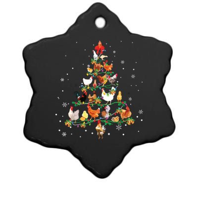 Chicken Christmas Tree Ornament Decor Xmas Ceramic Star Ornament