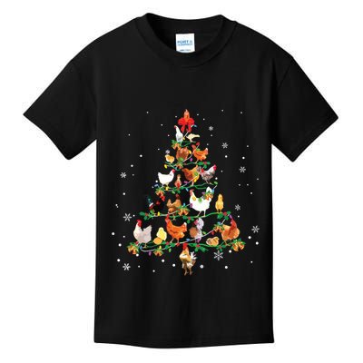 Chicken Christmas Tree Ornament Decor Xmas Kids T-Shirt