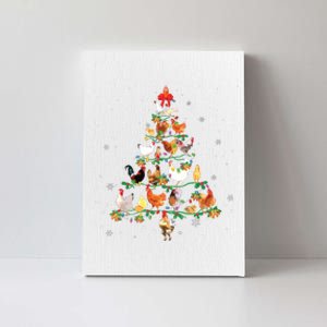 Chicken Christmas Tree Ornament Decor Xmas Canvas