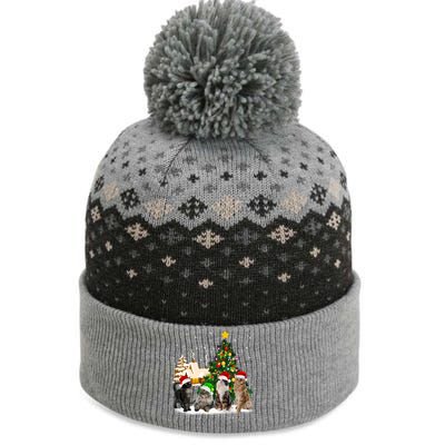 Cats Christmas Tree Lights Ugly Cat Mom Cat Lover Cool Gift The Baniff Cuffed Pom Beanie