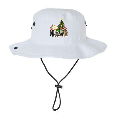 Cats Christmas Tree Lights Ugly Cat Mom Cat Lover Cool Gift Legacy Cool Fit Booney Bucket Hat