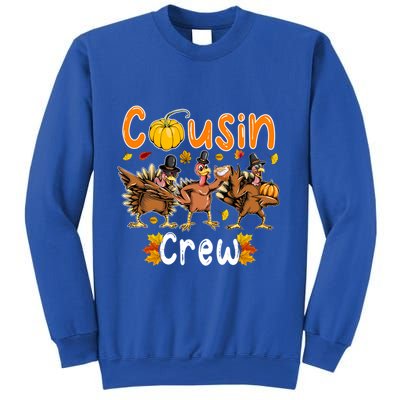 Cousin Crew Thanksgiving Three Fall Dabbing Turkeys Lover Cool Gift Sweatshirt