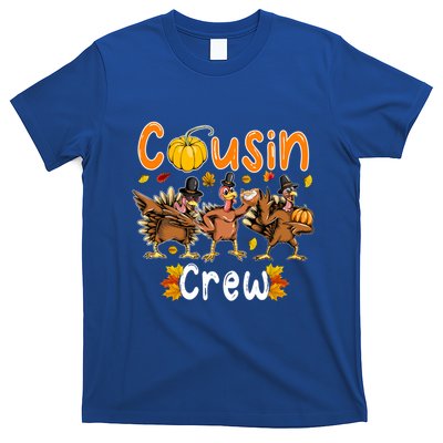 Cousin Crew Thanksgiving Three Fall Dabbing Turkeys Lover Cool Gift T-Shirt