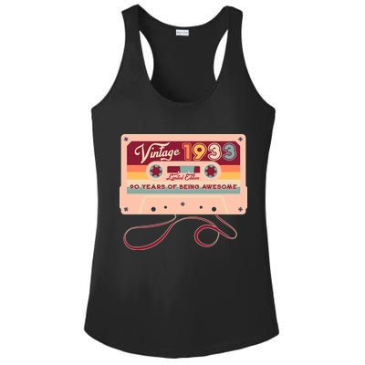 Cute Cassette Tape Limited Edition Vintage 1933 90 Years Of Being Awesome Ladies PosiCharge Competitor Racerback Tank