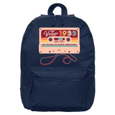 Cute Cassette Tape Limited Edition Vintage 1933 90 Years Of Being Awesome 16 in Basic Backpack