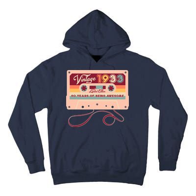 Cute Cassette Tape Limited Edition Vintage 1933 90 Years Of Being Awesome Tall Hoodie