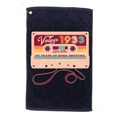 Cute Cassette Tape Limited Edition Vintage 1933 90 Years Of Being Awesome Golf Towel