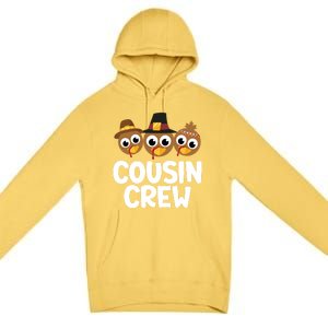 Cousin Crew Turkey Matching Family Thanksgiving Pjs Pajamas Gift Premium Pullover Hoodie