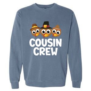 Cousin Crew Turkey Matching Family Thanksgiving Pjs Pajamas Gift Garment-Dyed Sweatshirt