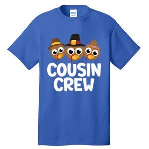 Cousin Crew Turkey Matching Family Thanksgiving Pjs Pajamas Gift Tall T-Shirt