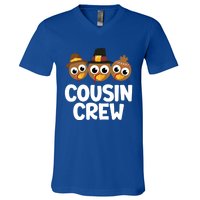 Cousin Crew Turkey Matching Family Thanksgiving Pjs Pajamas Gift V-Neck T-Shirt