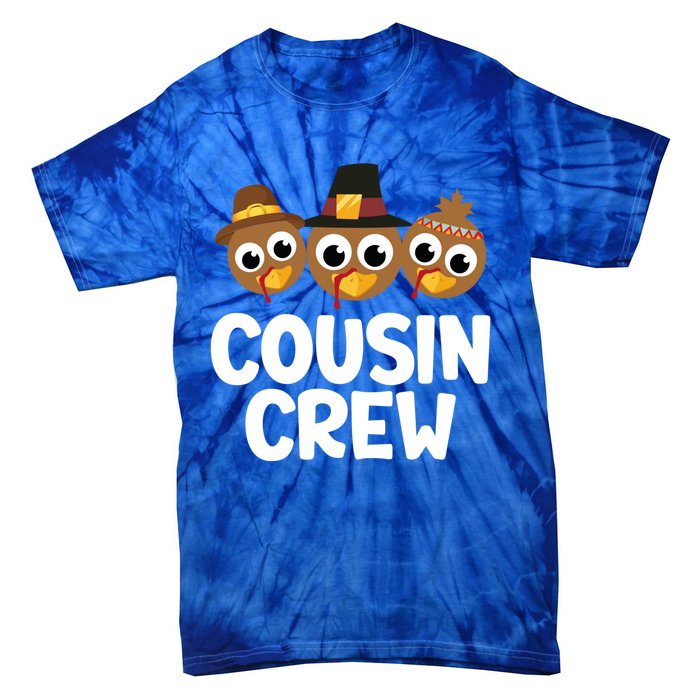 Cousin Crew Turkey Matching Family Thanksgiving Pjs Pajamas Gift Tie-Dye T-Shirt