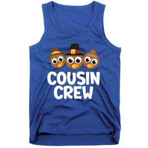 Cousin Crew Turkey Matching Family Thanksgiving Pjs Pajamas Gift Tank Top