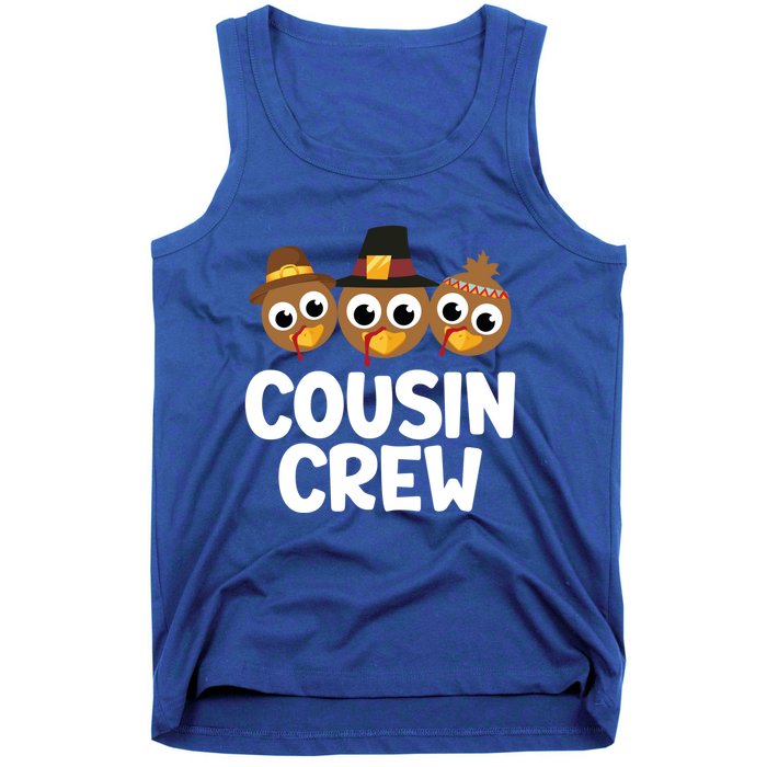 Cousin Crew Turkey Matching Family Thanksgiving Pjs Pajamas Gift Tank Top