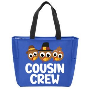 Cousin Crew Turkey Matching Family Thanksgiving Pjs Pajamas Gift Zip Tote Bag