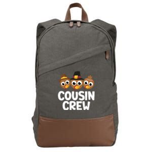 Cousin Crew Turkey Matching Family Thanksgiving Pjs Pajamas Gift Cotton Canvas Backpack