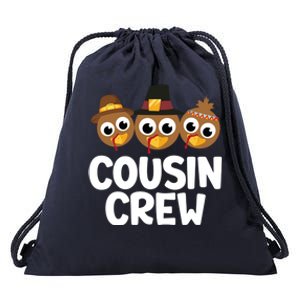 Cousin Crew Turkey Matching Family Thanksgiving Pjs Pajamas Gift Drawstring Bag