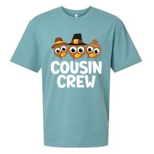 Cousin Crew Turkey Matching Family Thanksgiving Pjs Pajamas Gift Sueded Cloud Jersey T-Shirt