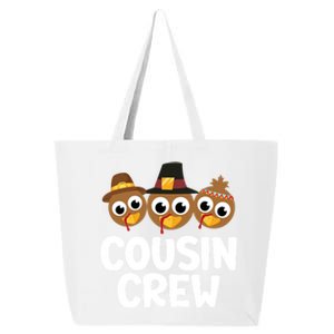 Cousin Crew Turkey Matching Family Thanksgiving Pjs Pajamas Gift 25L Jumbo Tote