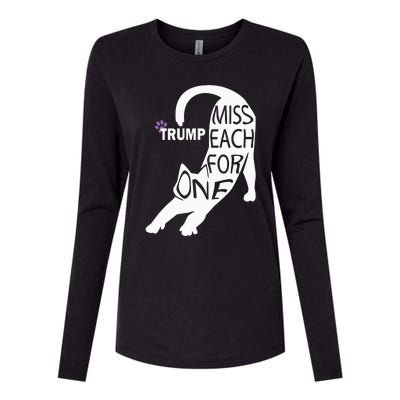 Cat Cute Trump One For Each Womens Cotton Relaxed Long Sleeve T-Shirt