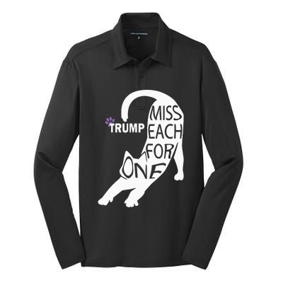 Cat Cute Trump One For Each Silk Touch Performance Long Sleeve Polo