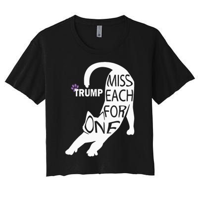 Cat Cute Trump One For Each Women's Crop Top Tee