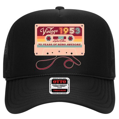 Cute Cassette Tape Limited Edition Vintage 1953 70 Years Of Being Awesome Trucker Hat