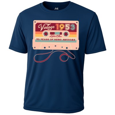 Cute Cassette Tape Limited Edition Vintage 1953 70 Years Of Being Awesome Performance Shirt